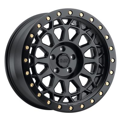 Black Rhino Primm Wheel, 17x9 with 5x139.70 and 5x5.5 Bolt Pattern - Matte Black with Brass Bolts - 1790PRM005140M78